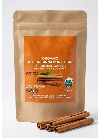Wholesome North organic Ceylon cinnamon sticks, 28 g pouch